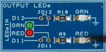 The Proto Shield Plus Output LEDs LEDs IN